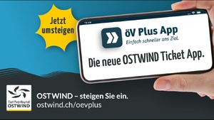 Neue App im Tarifverbund OSTWIND - «öV Plus» ersetzt «OSTWIND Tickets»